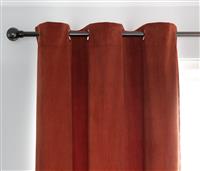 Habitat Cord striped Fully Lined Eyelet Curtains -Terracotta