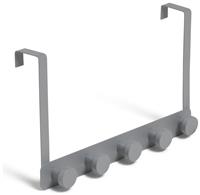 Habitat Overdoor Pack of 5 Round Hooks - Grey