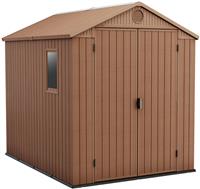 Keter Darwin Apex Outdoor Garden Storage Shed 6 x 8ft -Brown