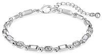 Lipsy Silver Coloured Baguette Square Glass Fine Bracelet