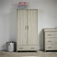 Obaby Nika Double Wardrobe - Grey Wash