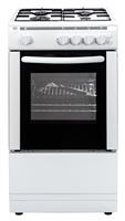 Bush AG56SWX 50cm Single Oven Gas Cooker - White