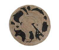 Habitat Kids Animal Abstract Jute Circle Rug - Natural