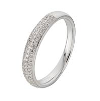 Revere 9ct White Gold 0.20ct Diamond Wedding Band Ring - M