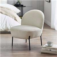 Julian Bowen Lulu Boucle Accent Chair - Ivory