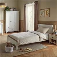 CuddleCo Kids Clara Single Bed Frame - White & Oak