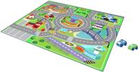 Chad Valley Dual Sided Toy Car Mat and 2 Cars