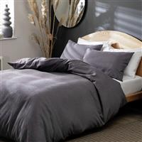 Habitat Cotton Waffle Plain Charcoal Bedding Set - Double