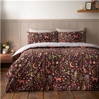 Catherine Lansfield Enchanted Twilight Chocolate Bedding Set - King size