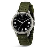Tikkers Kids Green Canvas Strap Watch