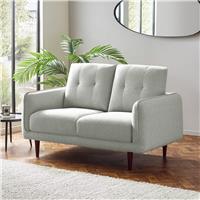 Julian Bowen Remy Fabric 2 Seater Sofa Metal Feet - Light Grey