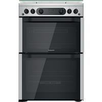 Hotpoint HDM67G0CCX/UK 60cm Double Oven Gas Cooker - S/Steel