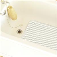 Country Club Stripe Extra Long Bath Mat - White