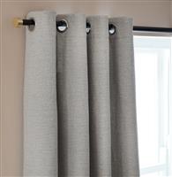 Habitat Slub Chenille Eyelet Curtain - Grey - 116X137cm