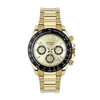 Sekonda Men's Champagne Sunray Dial Gold Plated Stainless Steel Bracelet Watch