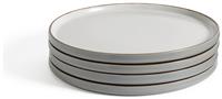 Habitat Speckle 4 Piece Stoneware Dinner Plate - Grey