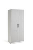 Habitat Munich Panelled 2 Door Wardrobe - Grey