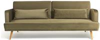 Habitat Andy Velvet 3 Seater Clic Clac Sofa Bed - Sage