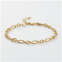 Revere Yellow Gold Plated 925 Sterling Silver Flat Anchor Bracelet