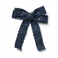Flitzy Star Print Denim Bow Hair Clip