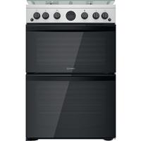 Indesit ID67G0MCX/UK 60cm Double Oven Gas Cooker - S/Steel