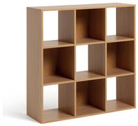 Argos Home Squares 9 Cube Storage Unit - Oak Effect