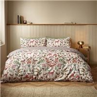 Catherine Lansfield Woodland Stag Check Cream Bedding Set - Double