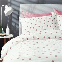 Habitat Monochrome Spot Pink Bedding Set - Kingsize