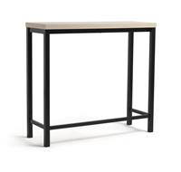 Habitat Zayn Metal 2 Seater Bar Table - Black & Birch