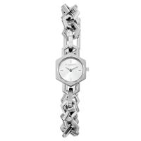 Olivia Burton Hex Link Mini Silver Dial Stainless Steel Bracelet Watch