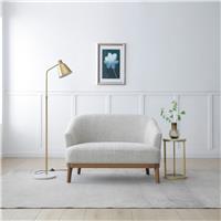 Kyoto Harriet Fabric 2 Seater Sofa - White