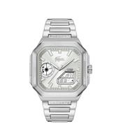 Lacoste LC33 Square Silver Dial Stainless Steel Bracelet Watch