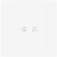 Simply Silver 925 Sterling Silver Princess Cut Stud Earrings