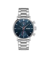Hugo Take It Off Blue Dial Stainless Steel Strap Watch