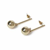 Freedom Gold Tone Ball Drop Earrings