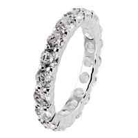 Revere Sterling Silver Round Cubic Zirconia Eternity Ring Q