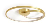 Habitat Pill Metal LED Flush Ceiling Light - Brushed Brass