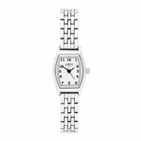 Limit White Dial Octagonal Case Silver Tone Bracelet Watch