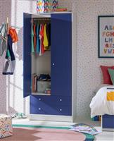 Argos Home Malibu Kids 2 Door 2 Drawer Wardrobe White & Blue