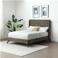 Kyoto Darcy Kingsize Fabric Bed Frame - Olive