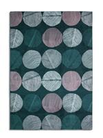 Habitat Skandi Leaf Geo Rug - Teal Blue - 160x230cm