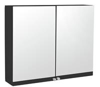 Argos Home Prime 2 Door Mirrored Cabinet - Black