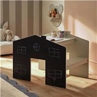CuddleCo Play House Kids Desk With Bench - Stone