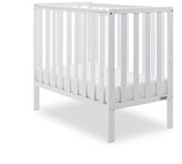 Obaby Bantam Space Saver Cot with Fibre Mattress - White
