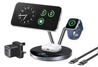 Anker Prime Qi2 25W 3-In-1 Wireless Charging Station - Black