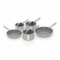 Ninja Ceramic Pro 5 Piece Aluminium Pan Set - Stone