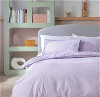 Habitat Reset Cotton Textured Print Lilac Bedding Set-Double