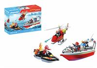 PLAYMOBIL Fire Rescue Boat with Underwater Motor Playset