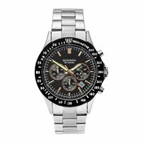 Sekonda Black Dial Round Case Stainless Steel Bracelet Watch