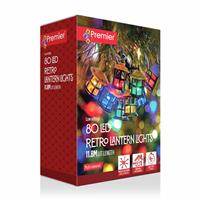 Premier Decorations 80 LED Retro Christmas Lights